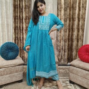 Blue Nyra Cut Suit
