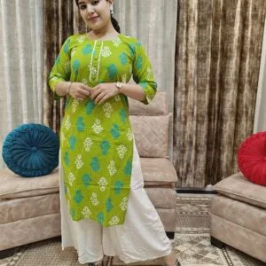 Green Office Wear Kurti
